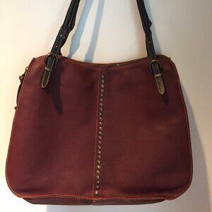 Sofia C leather studded tote